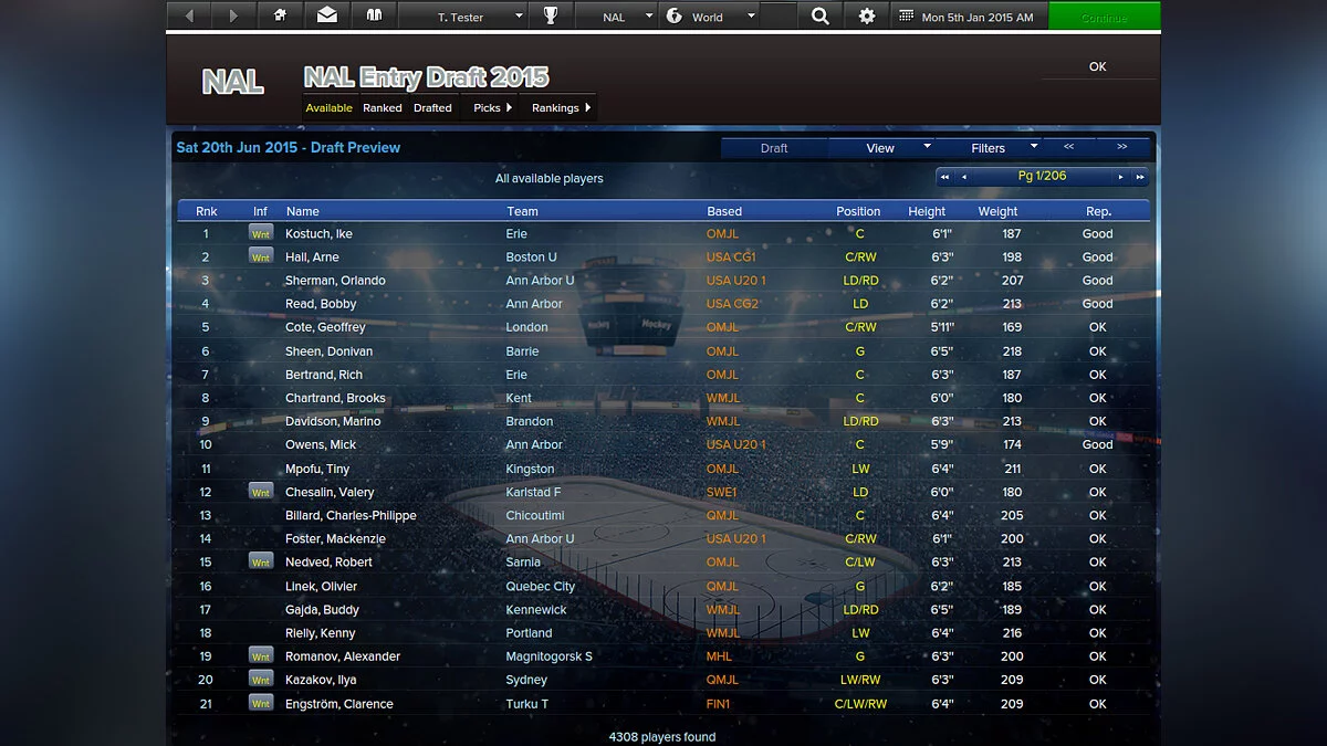 Скриншоты из Eastside Hockey Manager / Картинка 2