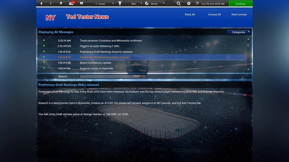 Скриншоты из Eastside Hockey Manager / Картинка 7