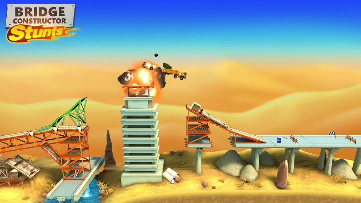Скриншоты из Bridge Constructor Stunts / Картинка 10