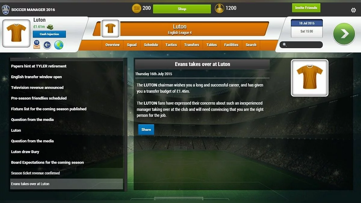 Скриншоты из Soccer Manager 2016 / Картинка 3