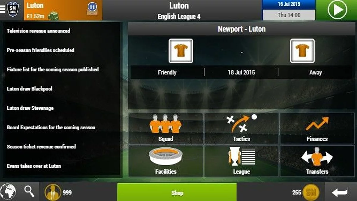 Скриншоты из Soccer Manager 2016 / Картинка 8