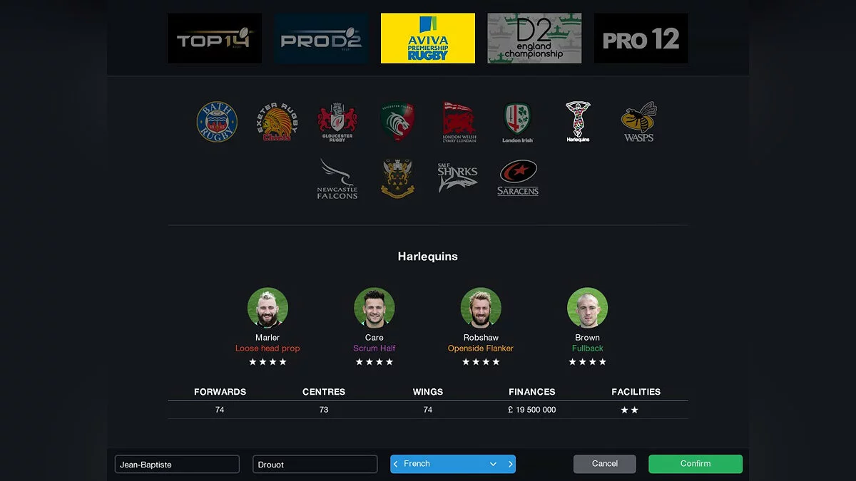 Скриншоты из Pro Rugby Manager 2015 / Картинка 11