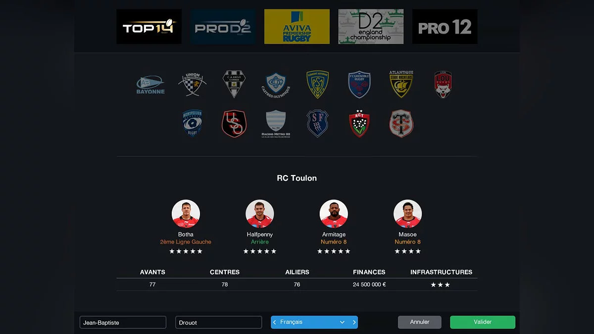 Скриншоты из Pro Rugby Manager 2015 / Картинка 15