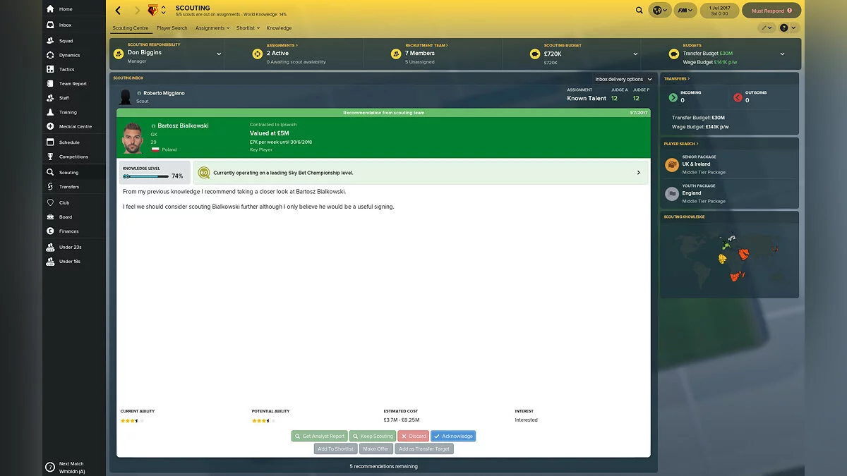 Скриншоты из Football Manager 2018 / Картинка 13