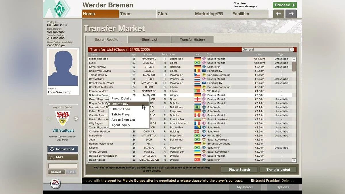 Скриншоты из FIFA Manager 06 / Картинка 20