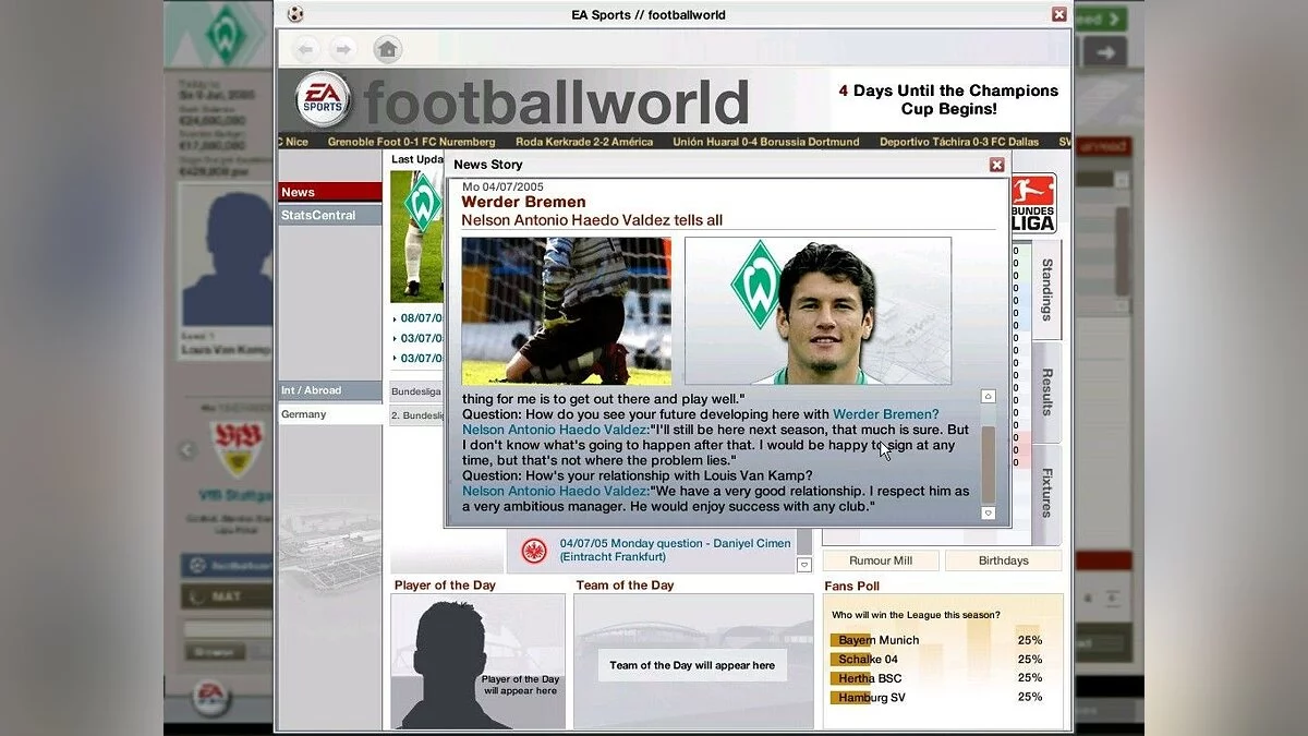 Скриншоты из FIFA Manager 06 / Картинка 34
