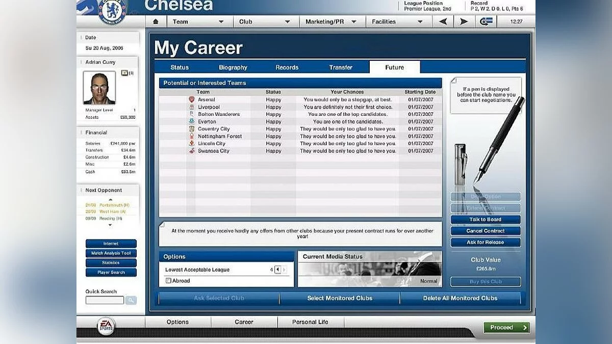 Скриншоты из FIFA Manager 07 / Картинка 10