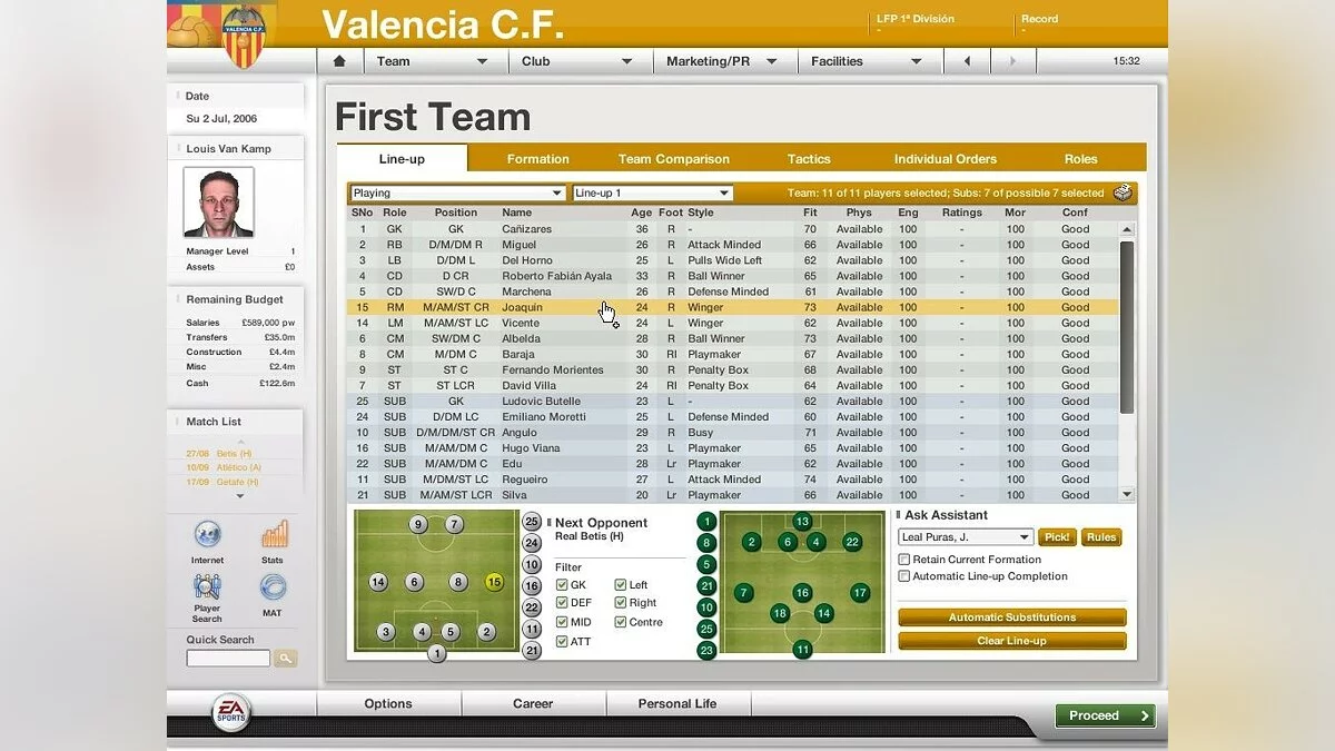 Скриншоты из FIFA Manager 07 / Картинка 29
