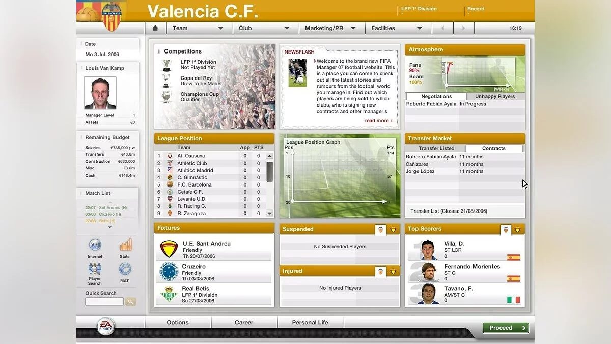 Скриншоты из FIFA Manager 07 / Картинка 42