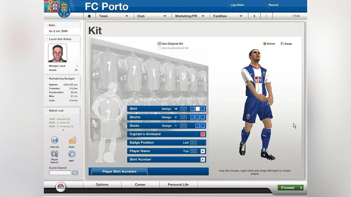 Скриншоты из FIFA Manager 07 / Картинка 48