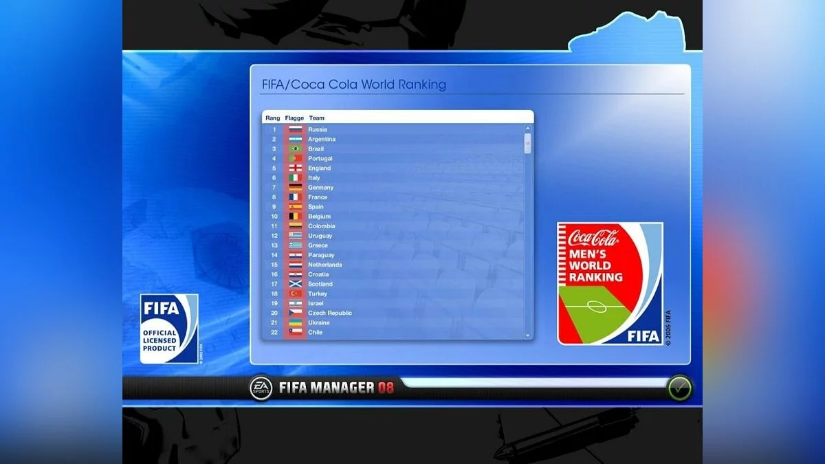 Скриншоты из FIFA Manager 08 / Картинка 7