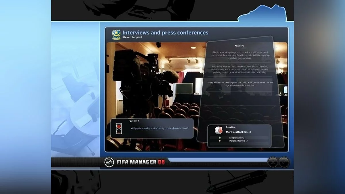 Скриншоты из FIFA Manager 08 / Картинка 27