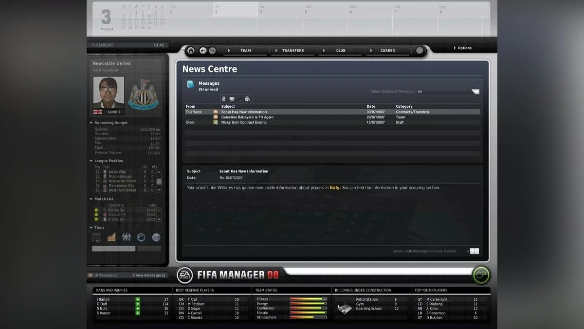 Скриншоты из FIFA Manager 08 / Картинка 35