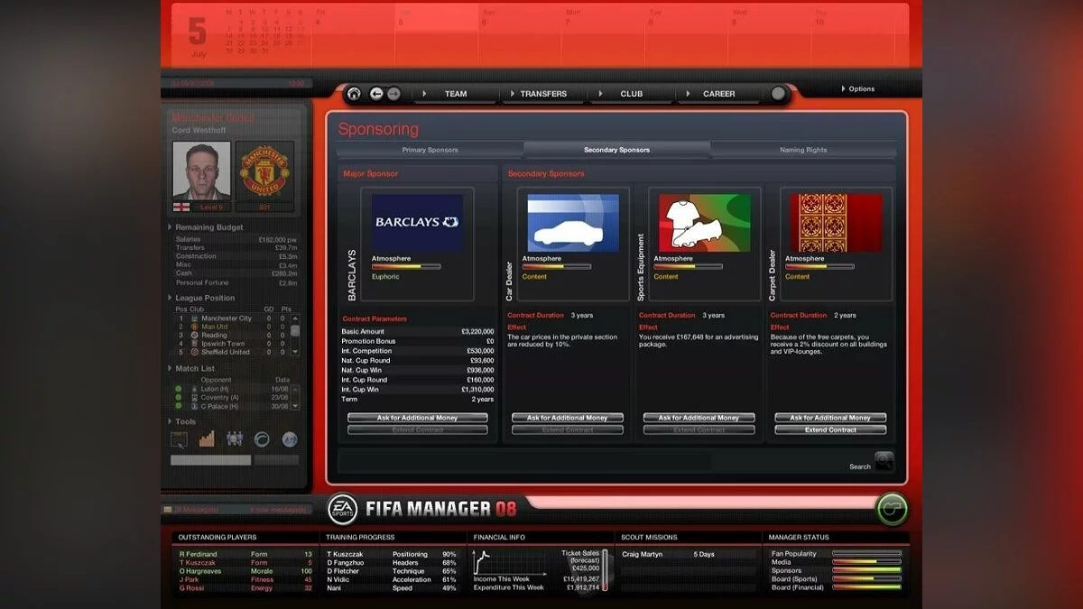 Скриншоты из FIFA Manager 08 / Картинка 42