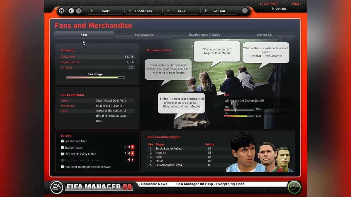 Скриншоты из FIFA Manager 08 / Картинка 53