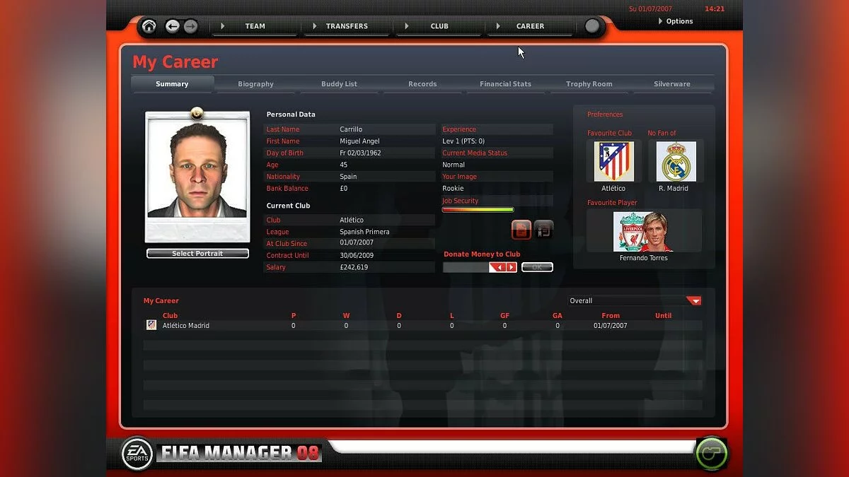 Скриншоты из FIFA Manager 08 / Картинка 56