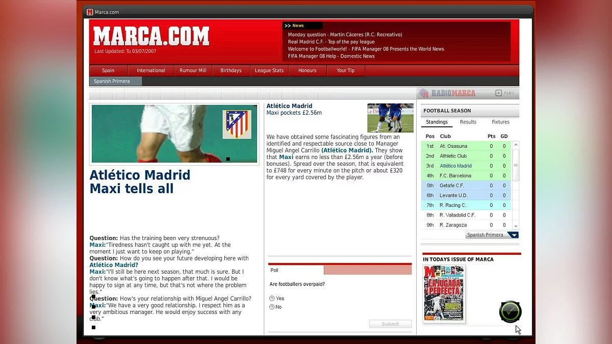 Скриншоты из FIFA Manager 08 / Картинка 59
