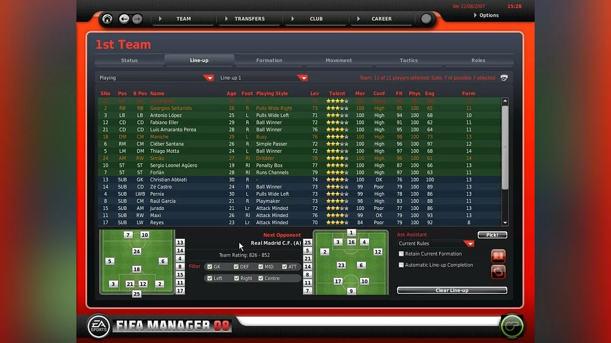 Скриншоты из FIFA Manager 08 / Картинка 65