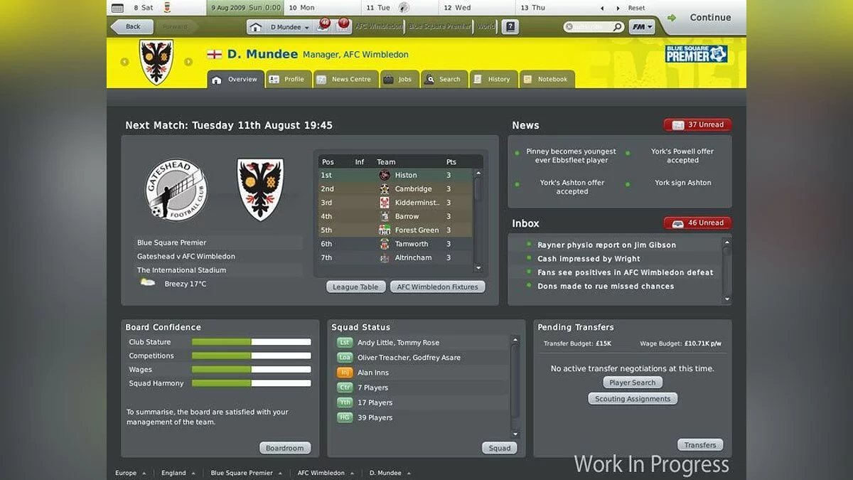 Скриншоты из Football Manager 2010 / Картинка 5