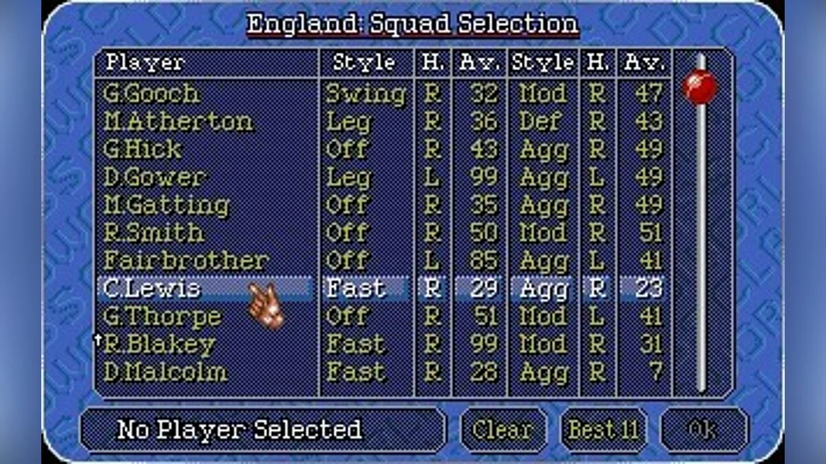 Скриншоты из Allan Border's Cricket / Картинка 21