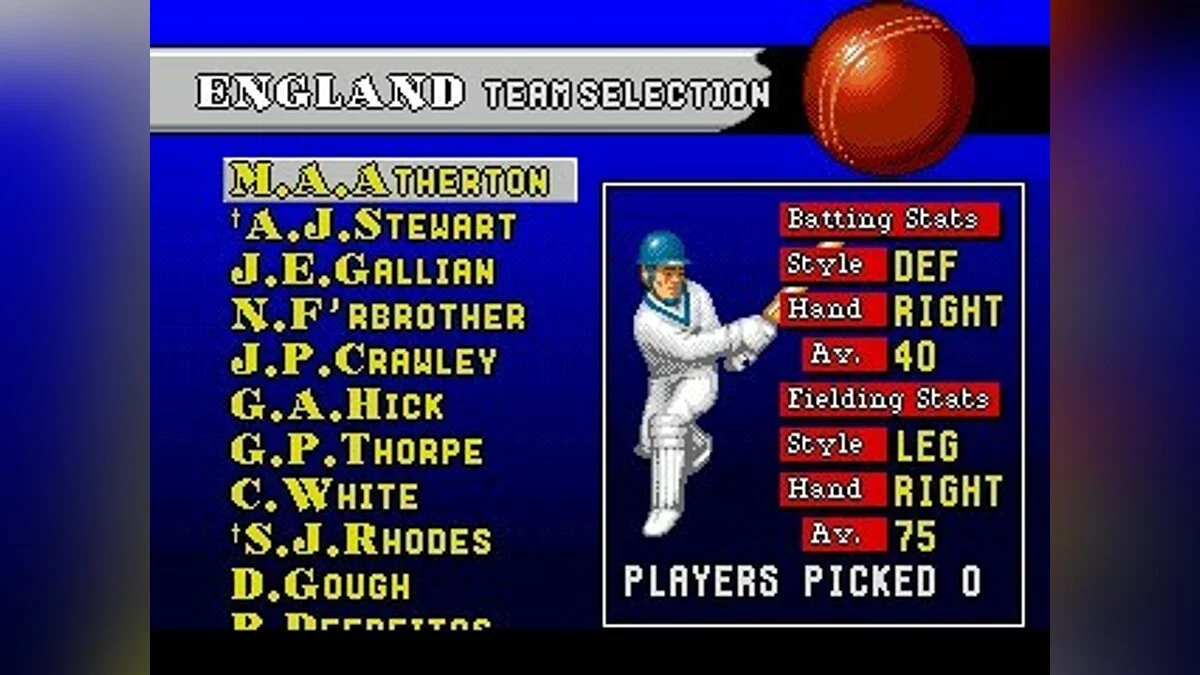 Скриншоты из Allan Border's Cricket / Картинка 48
