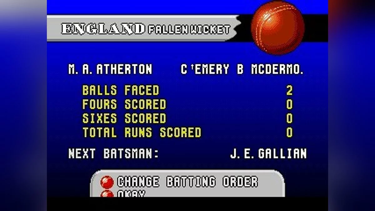 Скриншоты из Allan Border's Cricket / Картинка 53