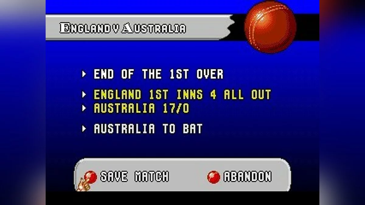Скриншоты из Allan Border's Cricket / Картинка 61