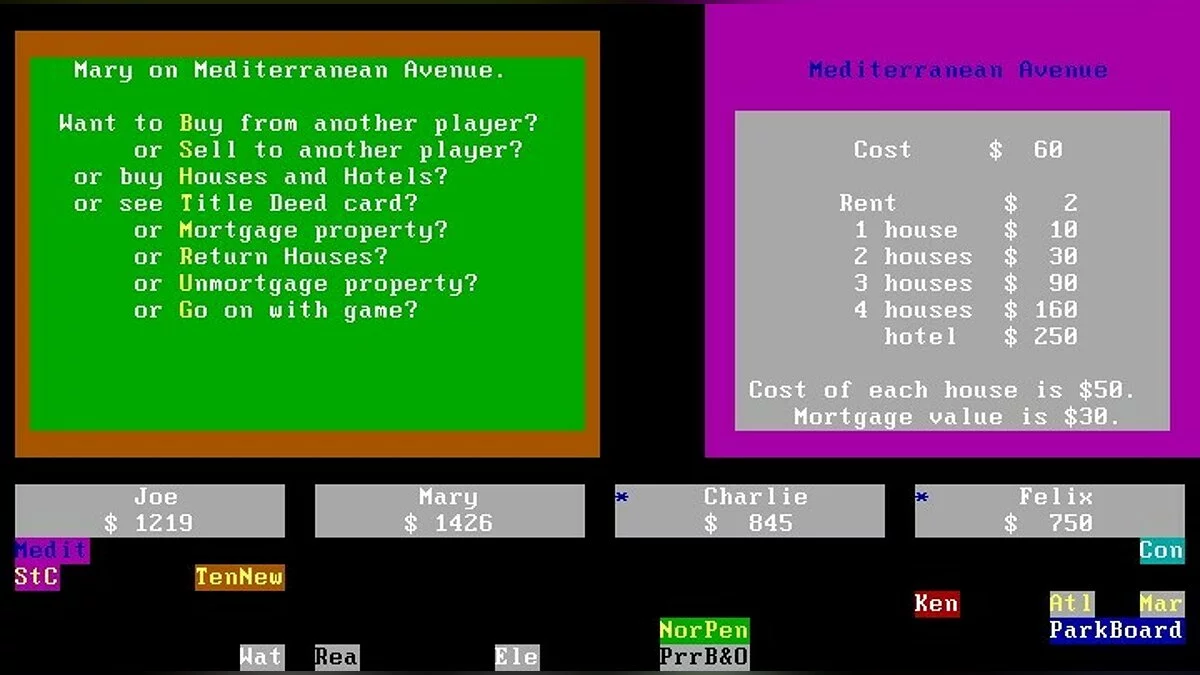 Скриншоты из Monopoly (1985) / Картинка 77
