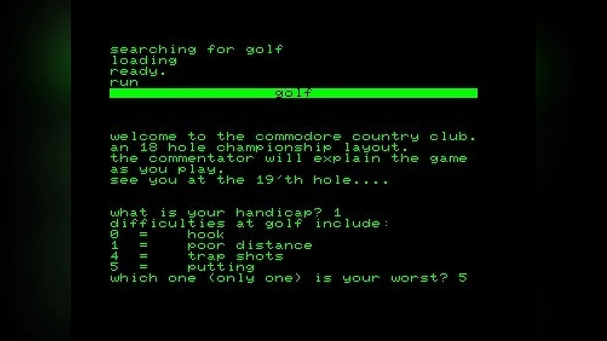 Скриншоты из Computer Golf! / Картинка 7