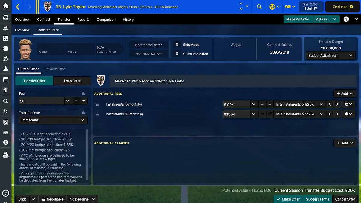 Скриншоты из Football Manager Touch 2018 / Картинка 8