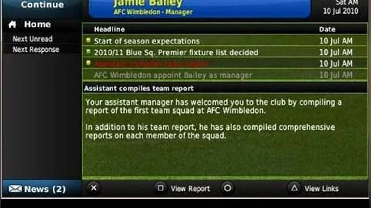 Скриншоты из Football Manager 2011 / Картинка 2