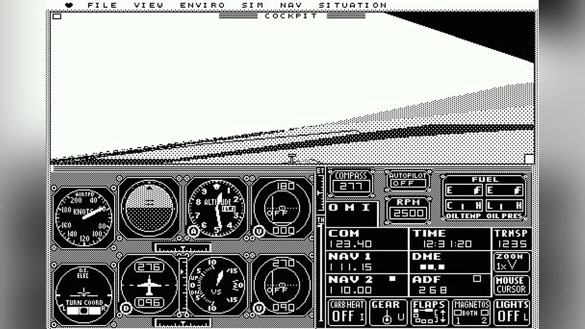Скриншоты из Microsoft Flight Simulator (1986) / Картинка 2
