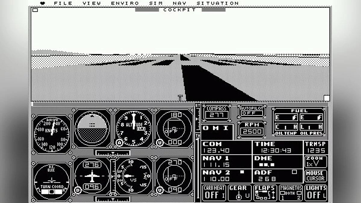 Скриншоты из Microsoft Flight Simulator (1986) / Картинка 1