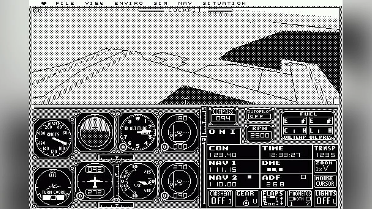 Скриншоты из Microsoft Flight Simulator (1986) / Картинка 4