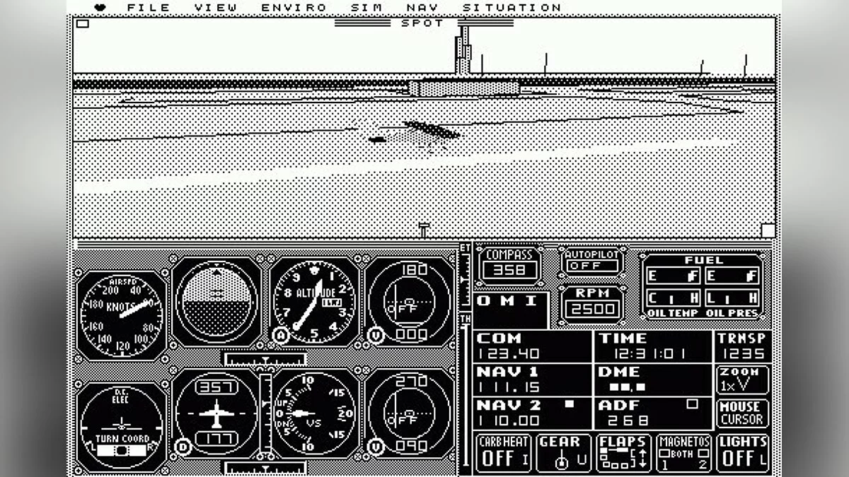 Скриншоты из Microsoft Flight Simulator (1986) / Картинка 6