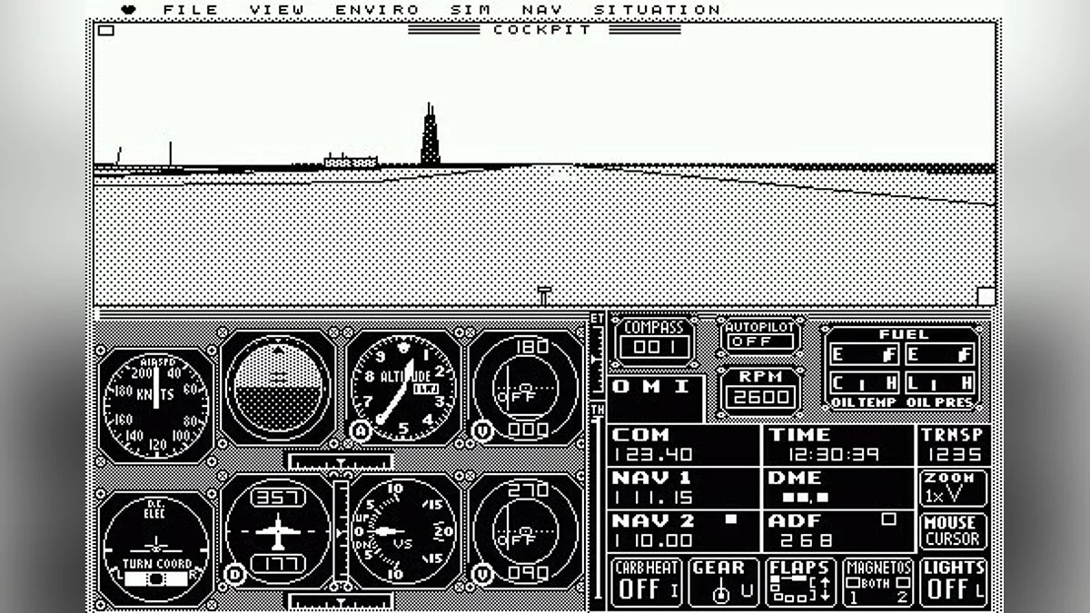 Скриншоты из Microsoft Flight Simulator (1986) / Картинка 5