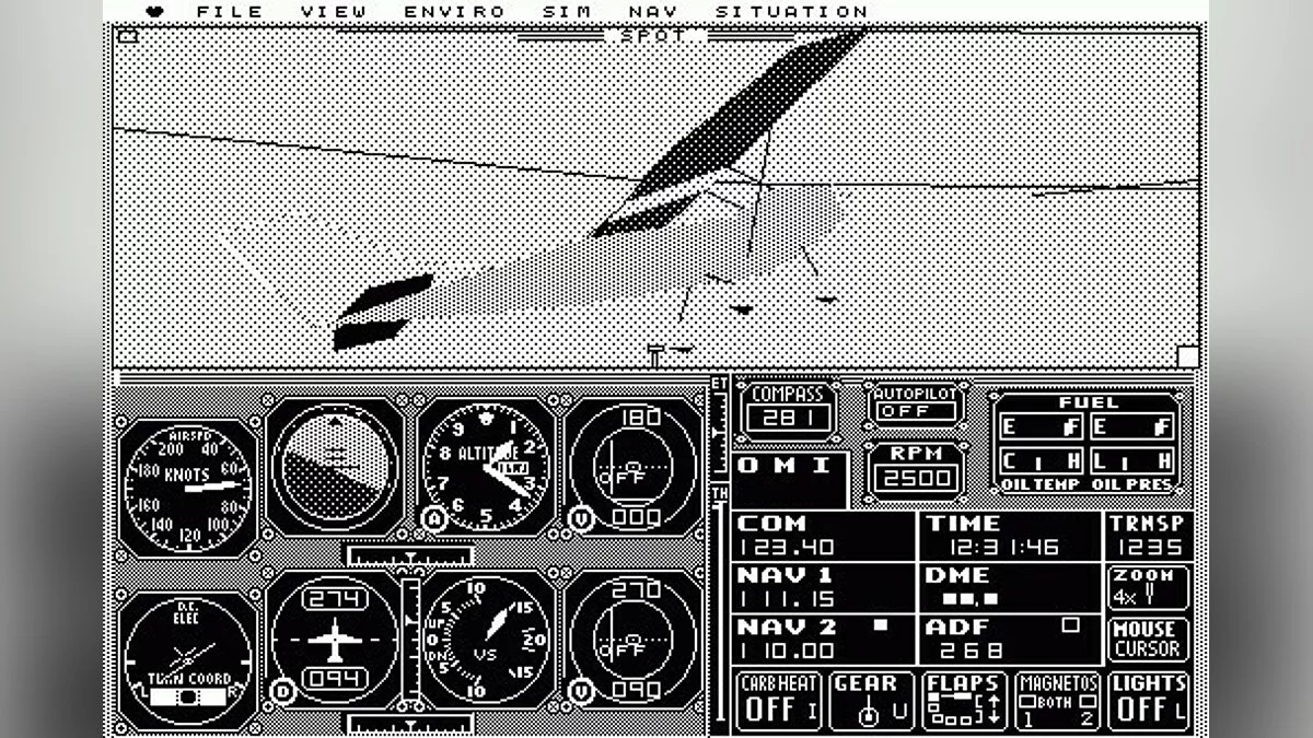 Скриншоты из Microsoft Flight Simulator (1986) / Картинка 7