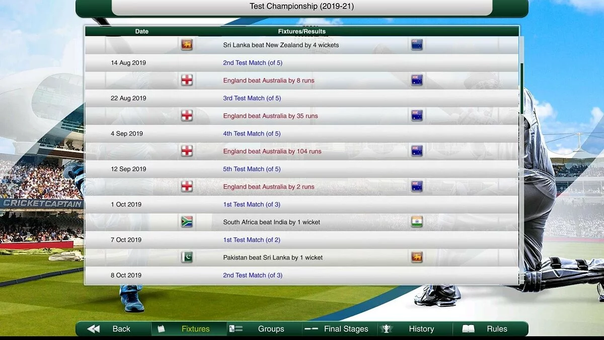 Скриншоты из Cricket Captain 2019 / Картинка 8
