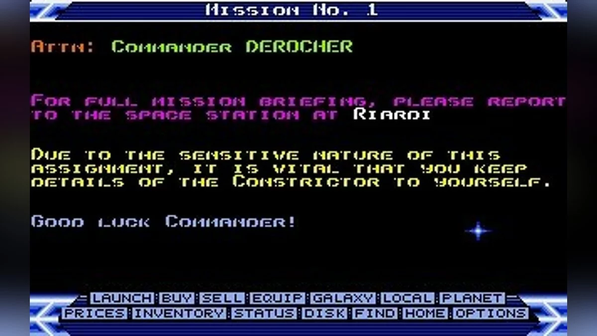 Скриншоты из Elite (1984) / Картинка 29