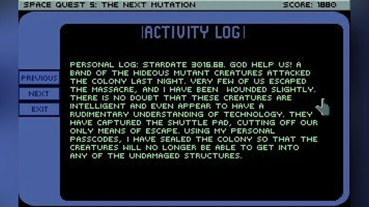 Скриншоты из Space Quest 5: The Next Mutation / Картинка 65