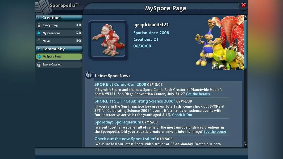 Скриншоты из Spore Creature Creator / Картинка 4