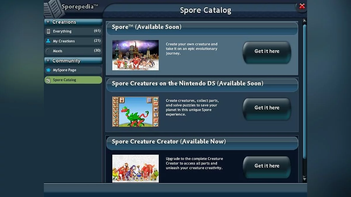 Скриншоты из Spore Creature Creator / Картинка 5