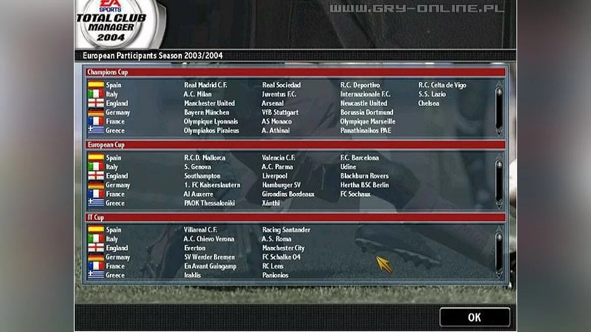 Скриншоты из Total Club Manager 2004 / Картинка 5