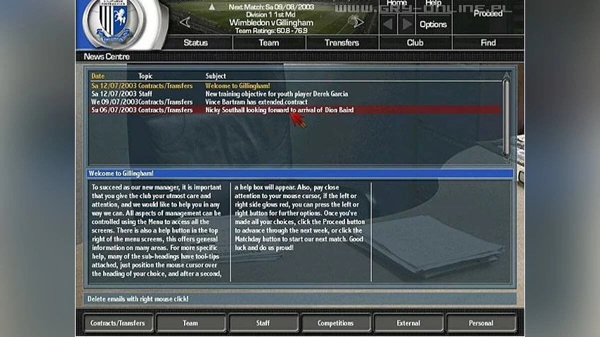 Скриншоты из Total Club Manager 2004 / Картинка 7