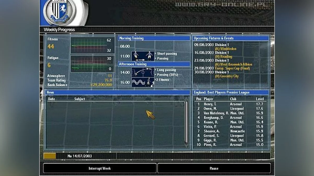 Скриншоты из Total Club Manager 2004 / Картинка 8