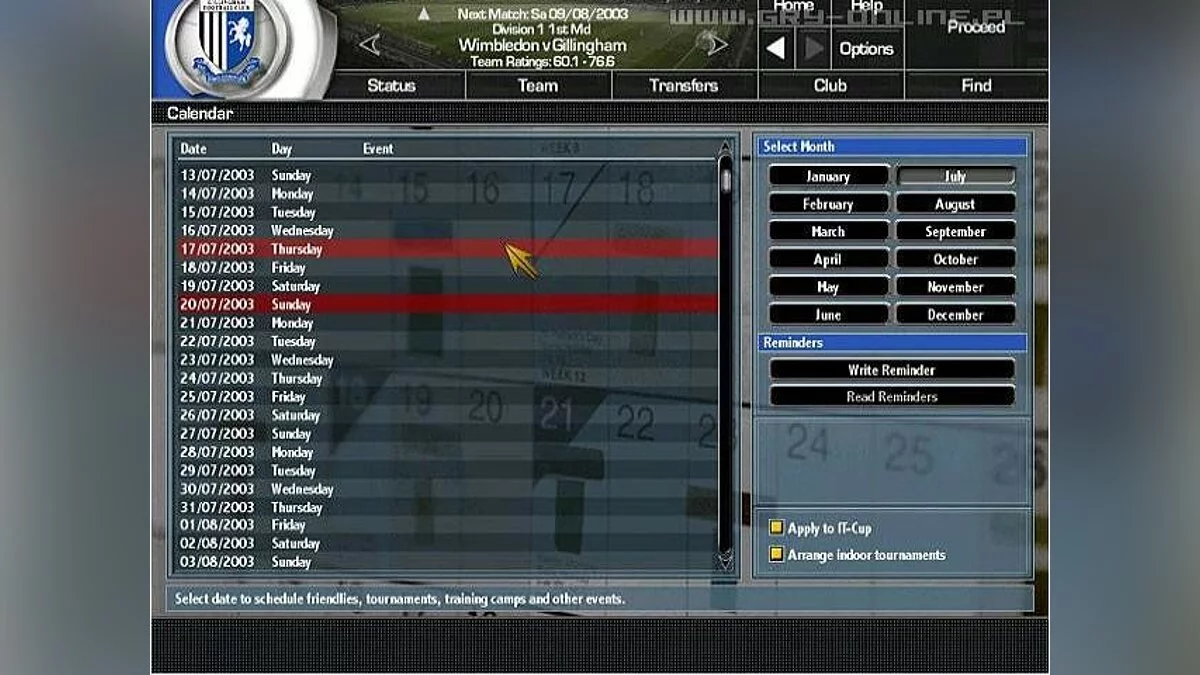 Скриншоты из Total Club Manager 2004 / Картинка 10