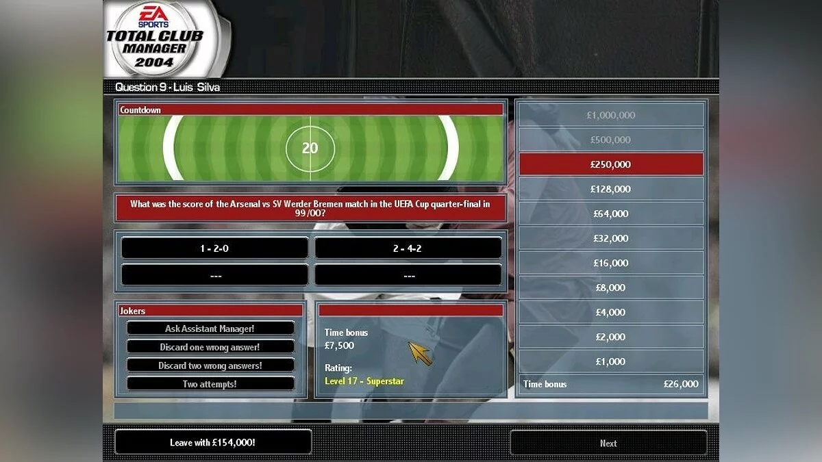 Скриншоты из Total Club Manager 2004 / Картинка 23