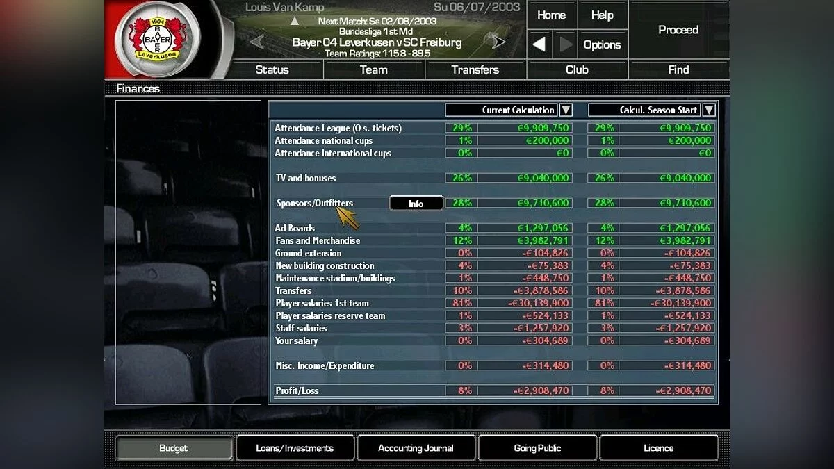 Скриншоты из Total Club Manager 2004 / Картинка 33