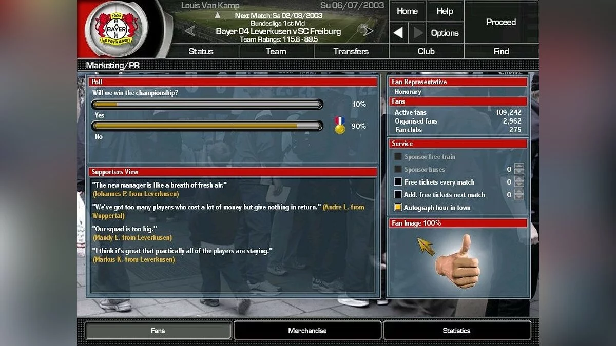 Скриншоты из Total Club Manager 2004 / Картинка 39