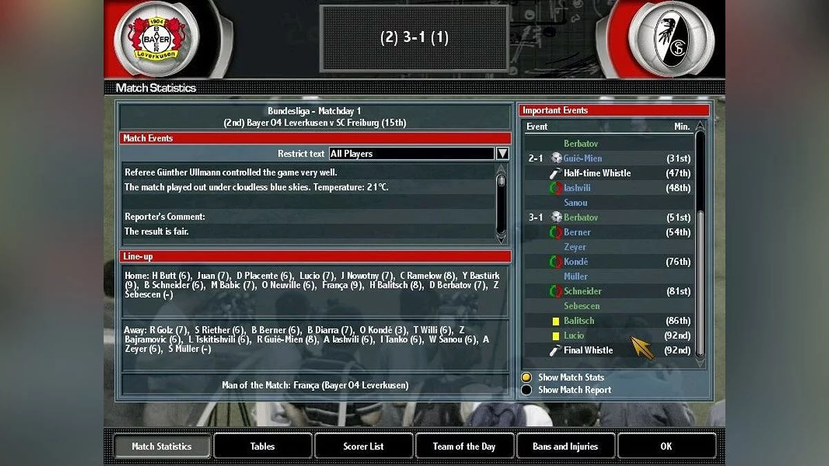 Скриншоты из Total Club Manager 2004 / Картинка 52